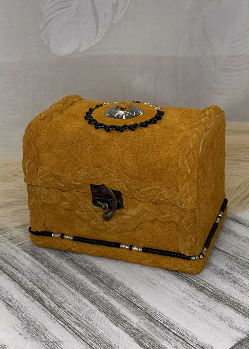 Leather Wrapped Mini Chest