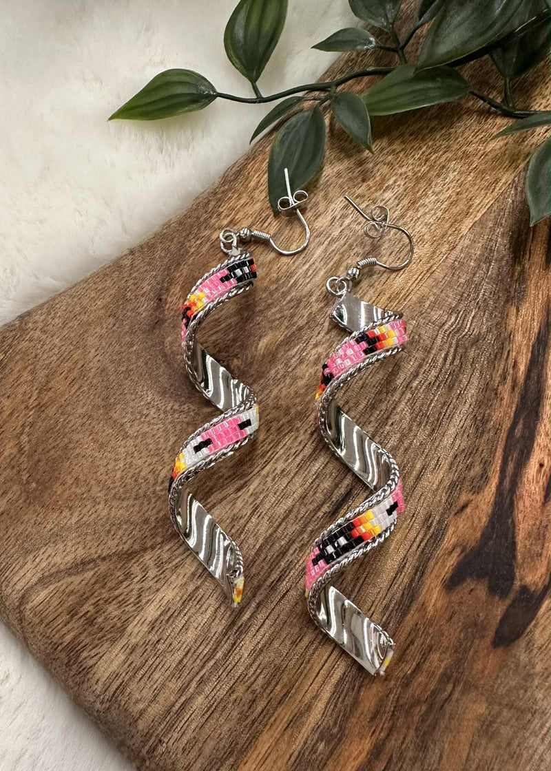 Swirl Beaded Earring