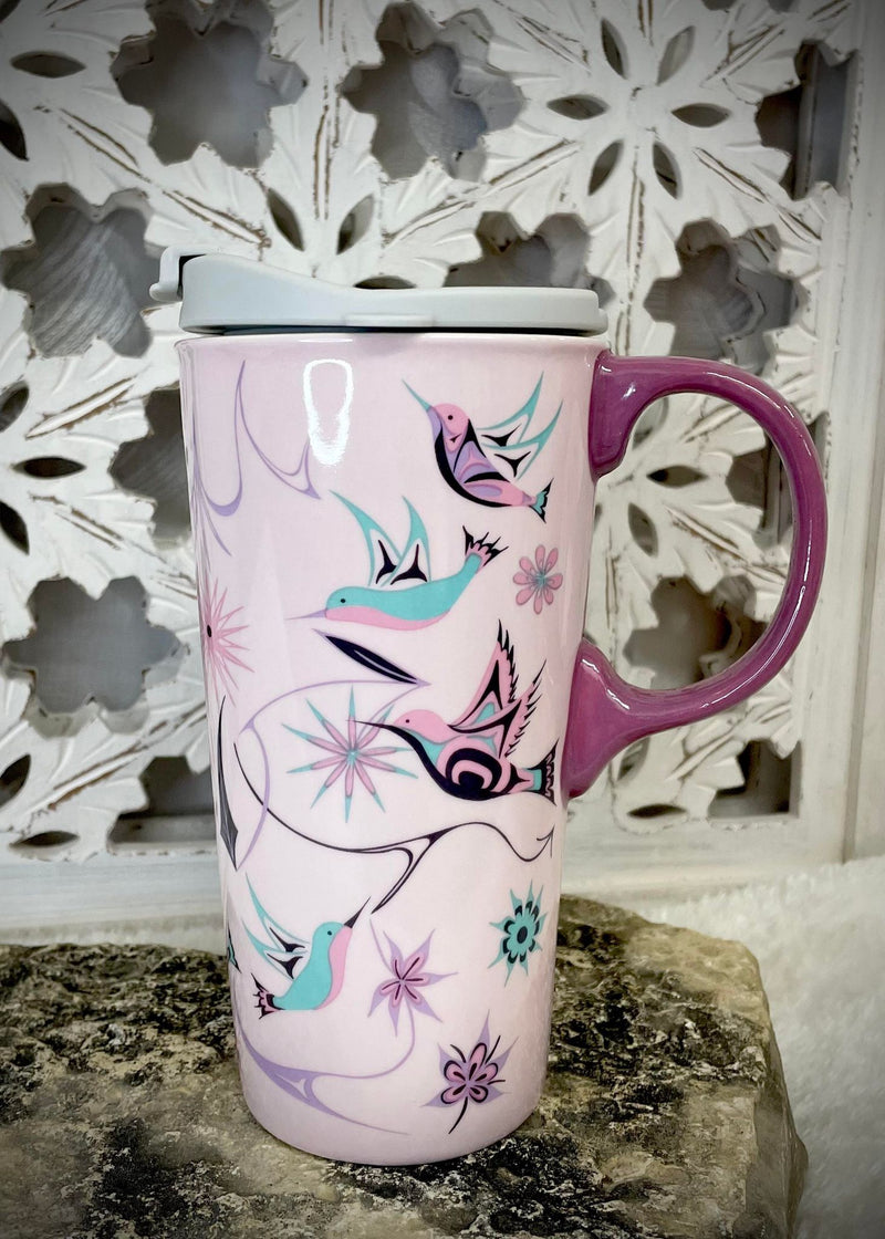 Artist Designed 17 Oz Ceramic Travel Mugs