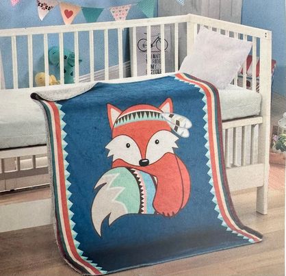 Sherpalined Animal Baby Blanket