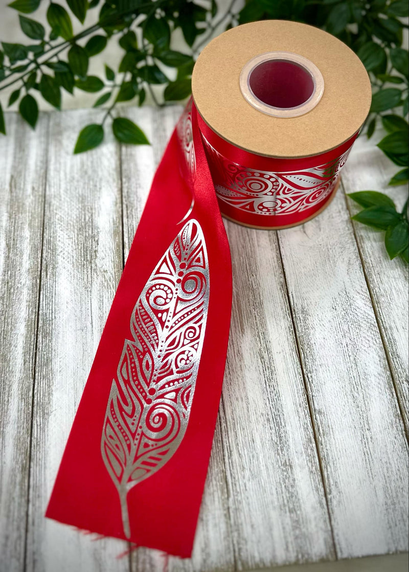 Metallic Feather 3" Ribbon