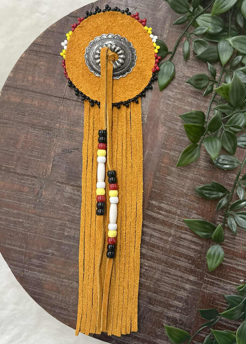 Large Leather Wrapped Barrettes