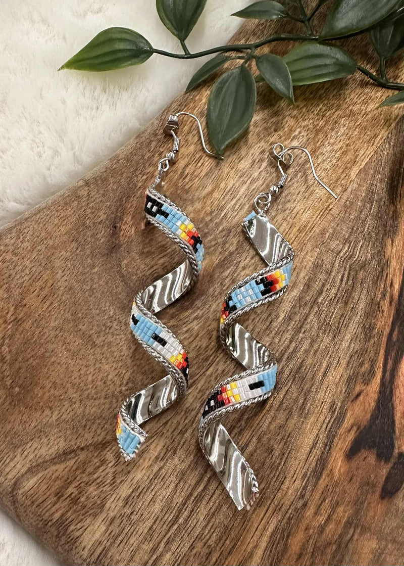 Swirl Beaded Earring