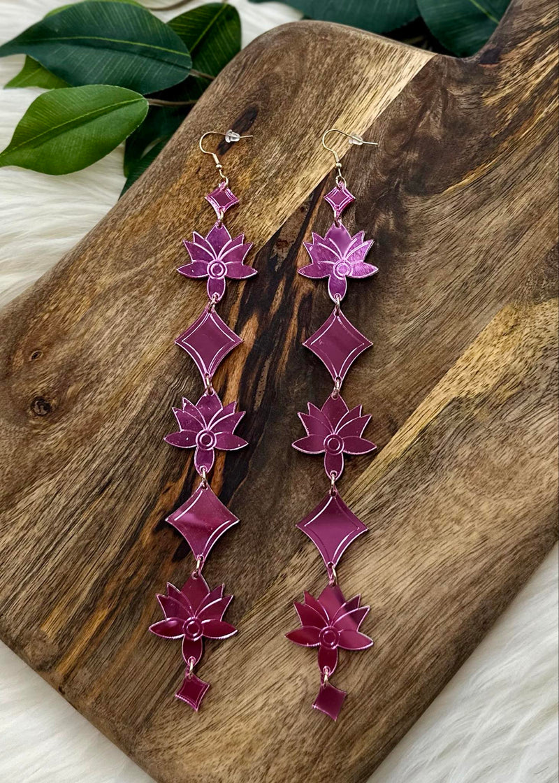 Diamond Floral Earrings