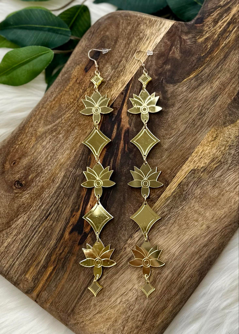 Diamond Floral Earrings