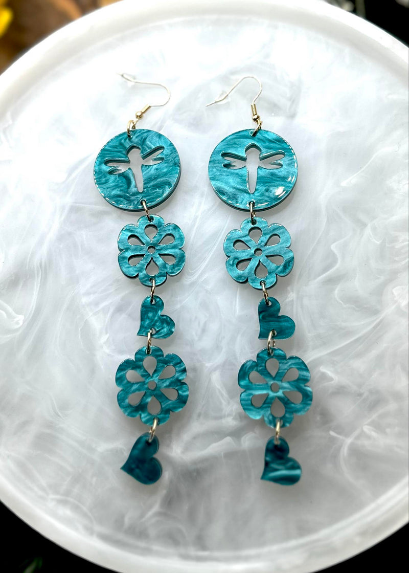 Dragonfly Heart Earrings