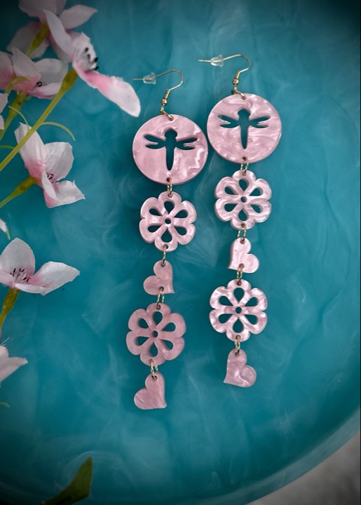 Dragonfly Heart Earrings