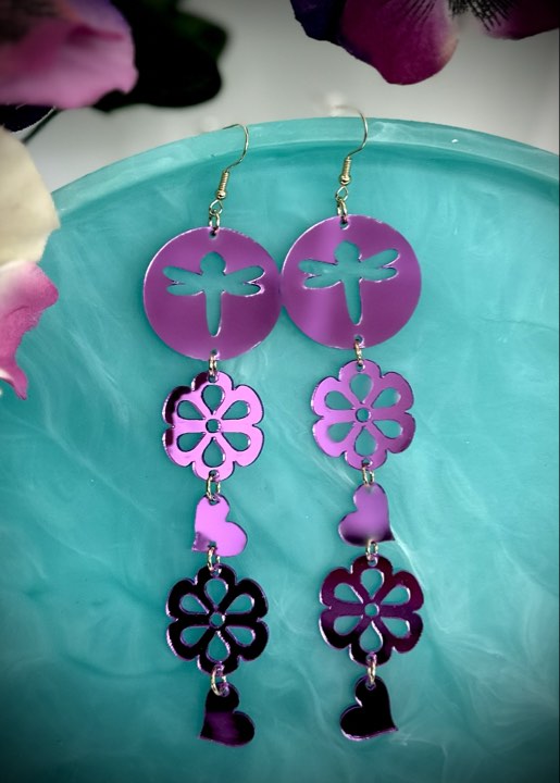 Dragonfly Heart Earrings