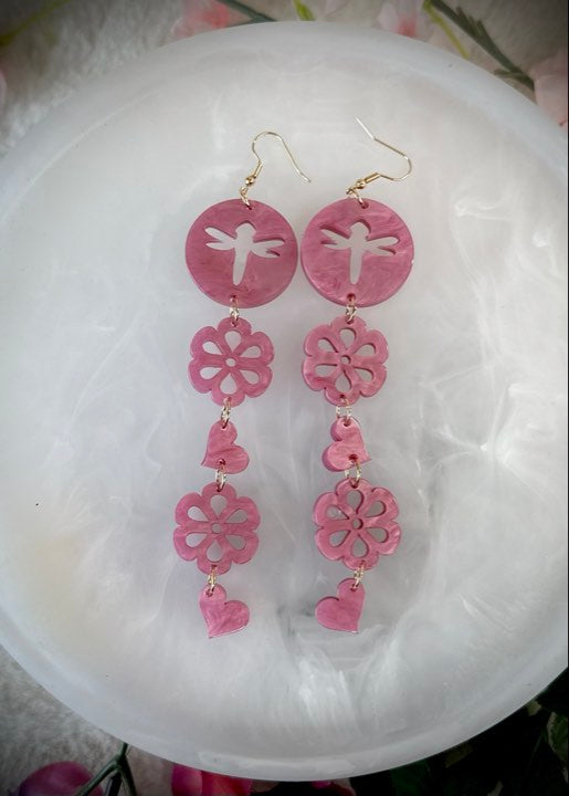 Dragonfly Heart Earrings