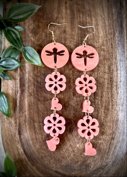 Dragonfly Heart Earrings