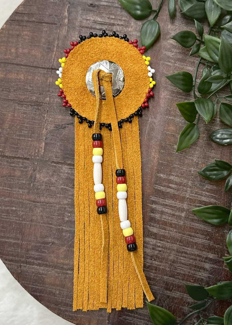 Medium Leather Wrapped Barrettes