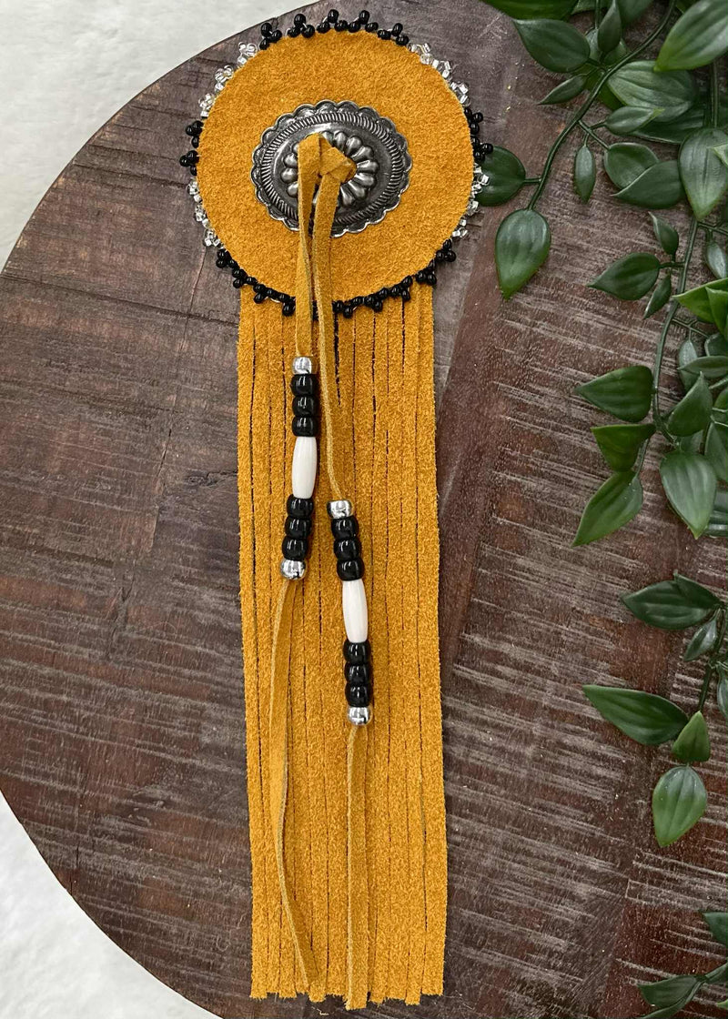 Large Leather Wrapped Barrettes