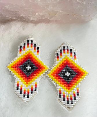 Diamond Bendable Beaded Earrings