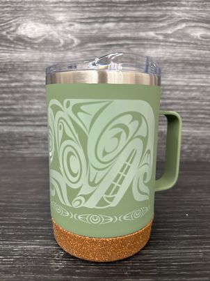 Cork Base Travel Mug With Handle