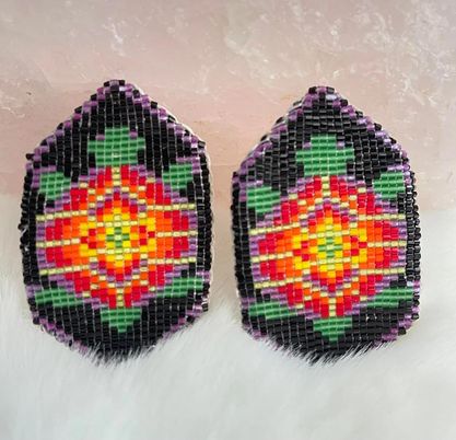 Turtle Bendable Beaded Earrings