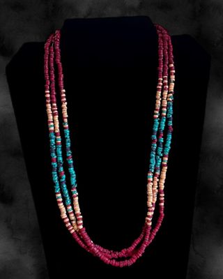 Burgundy Multi Strand Necklace