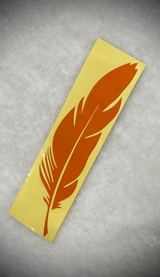 Orange Feather Vehicle Decals