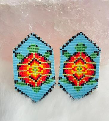 Turtle Bendable Beaded Earrings