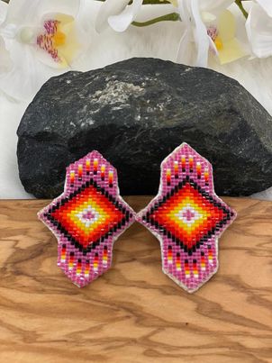 Diamond Bendable Beaded Earrings