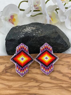 Diamond Bendable Beaded Earrings