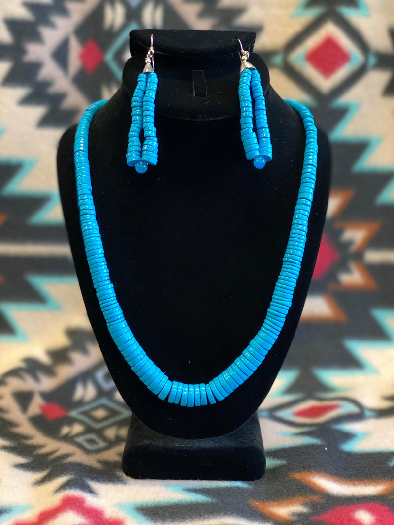 Heishi Shell Necklace & Earring Set