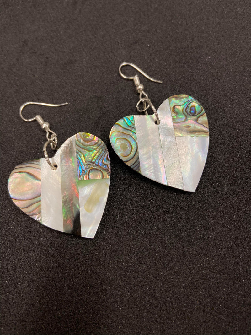 Resin Abalone Shell Earrings