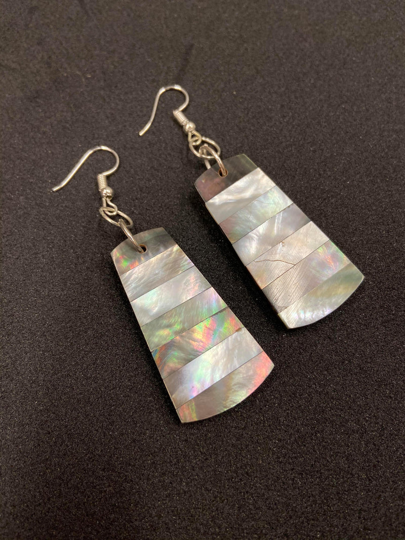 Resin Abalone Shell Earrings
