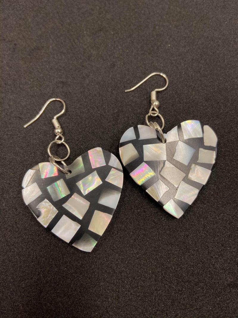 Resin Abalone Shell Earrings