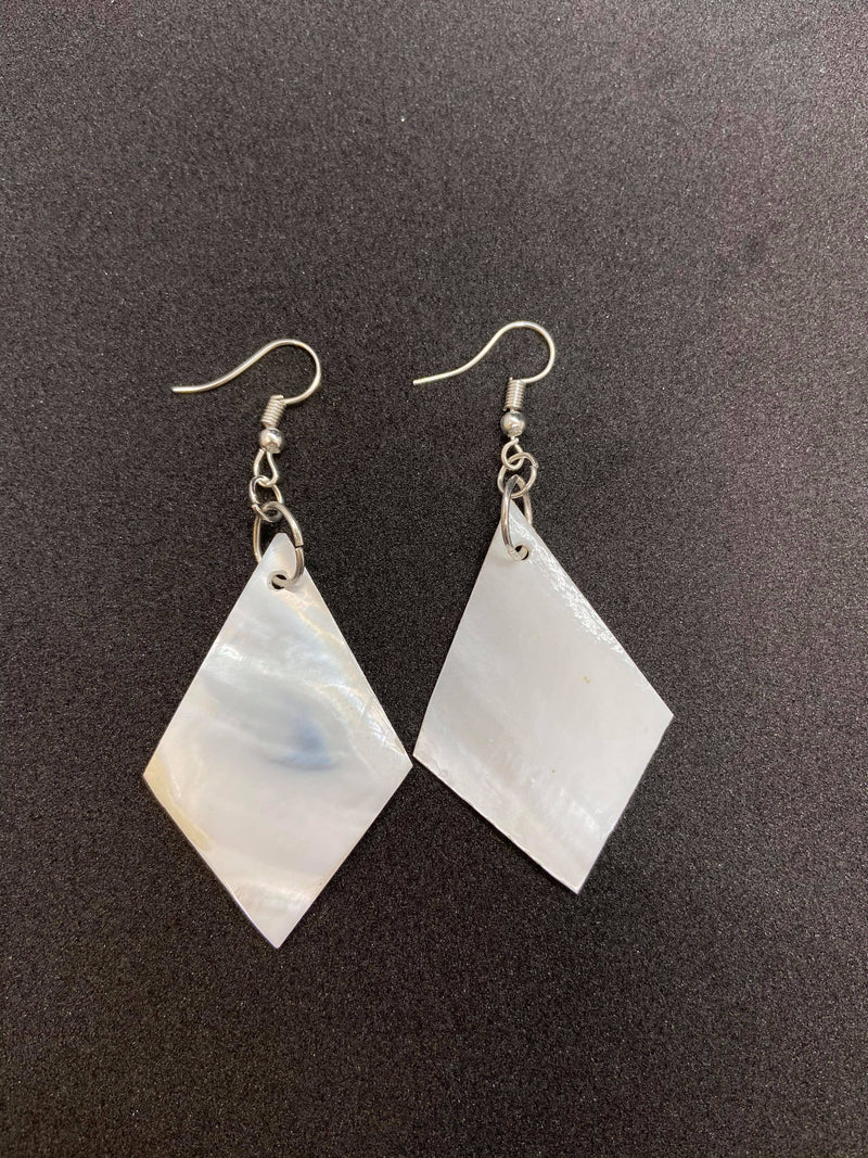 Diamond Abalone Shell Earrings