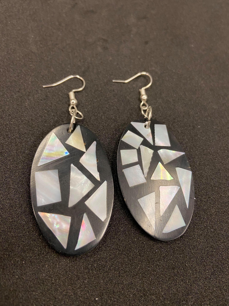 Resin Abalone Shell Earrings