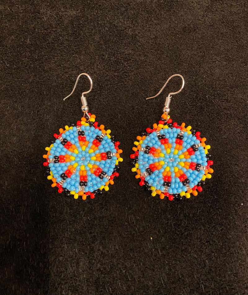 Turquoise Star Medallion Earrings