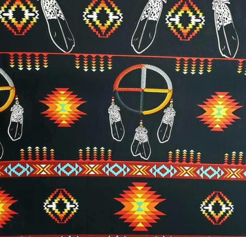 Dreamcatcher & Feather Design Fabric