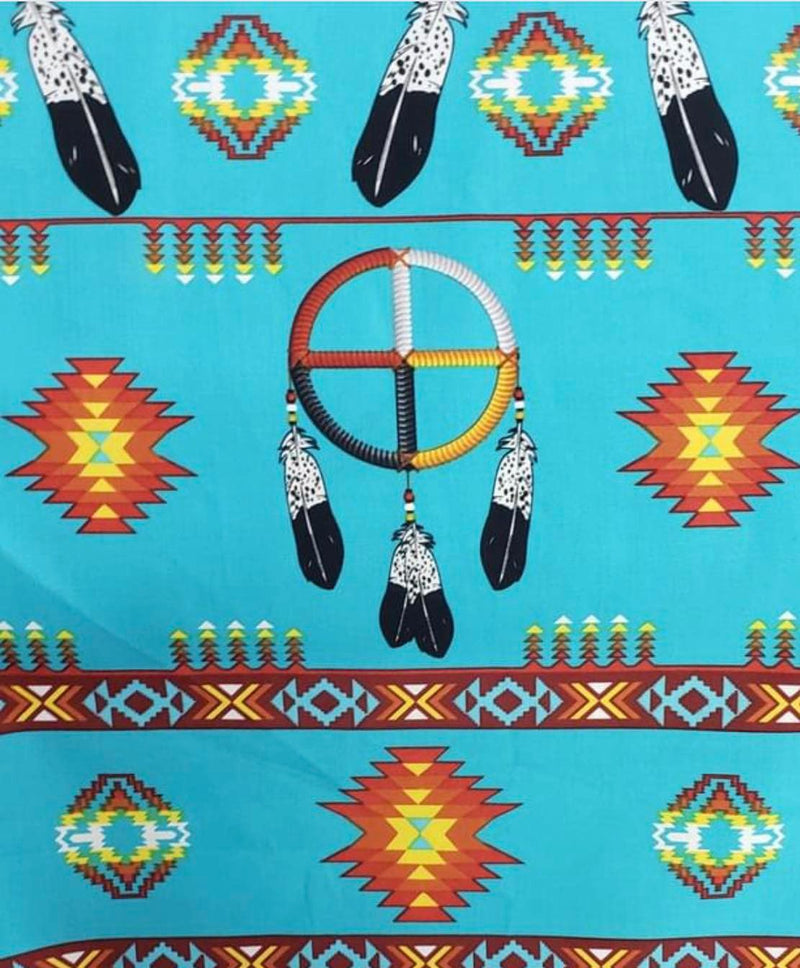 Dreamcatcher & Feather Design Fabric