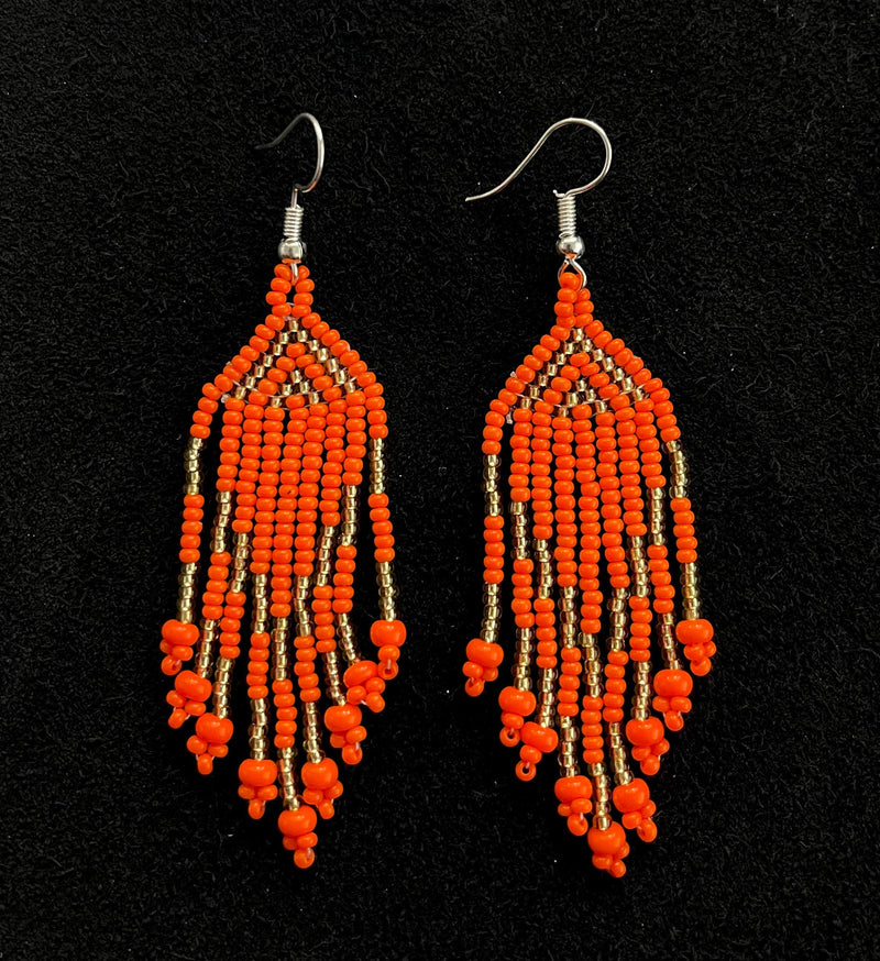 Orange Dangle Earrings