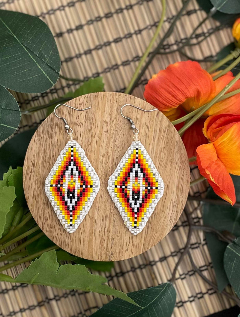 Diamond Single Feather Earrings