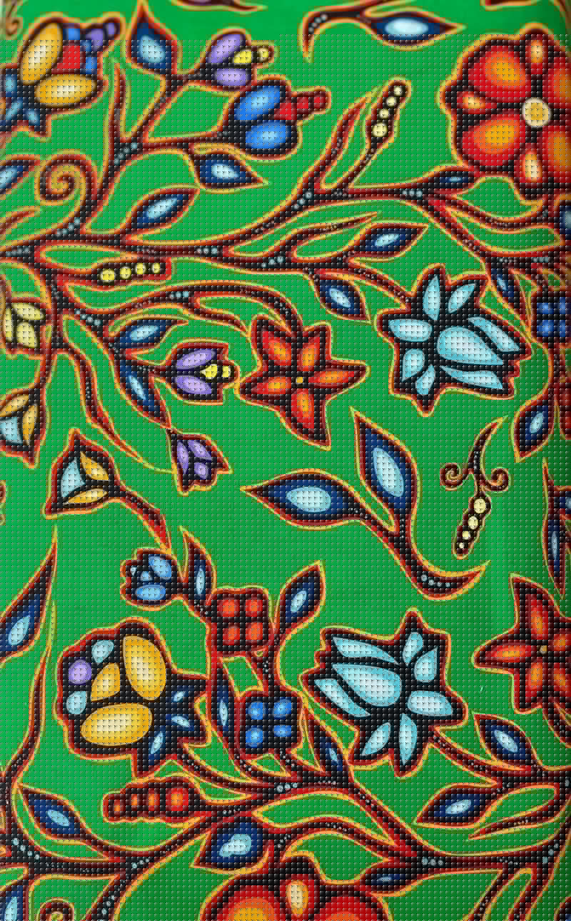 Ojibway Floral Fabric  By Jackie Traverse 2