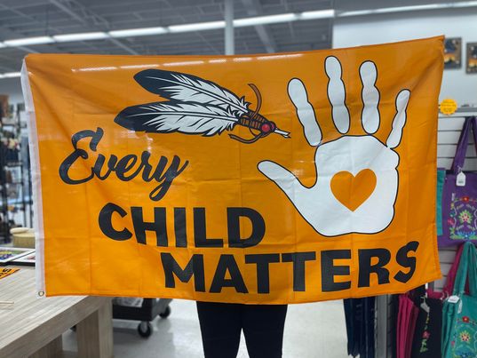 Orange ECM Feather & Hand Flags