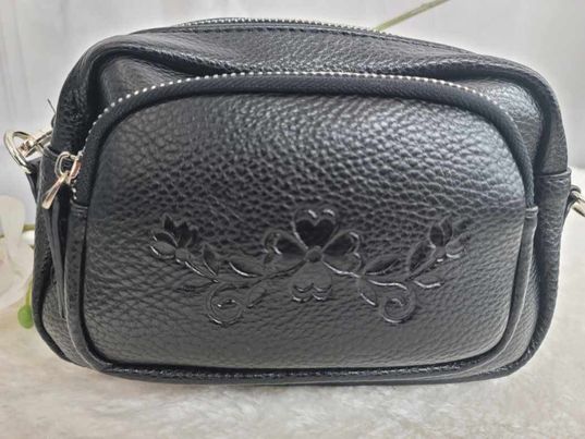 Leather Embossed Crossbody Purse