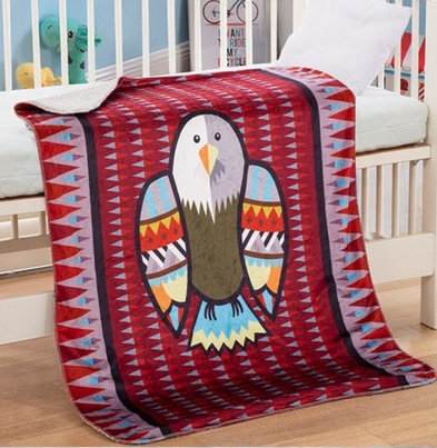 Sherpalined Animal Baby Blanket